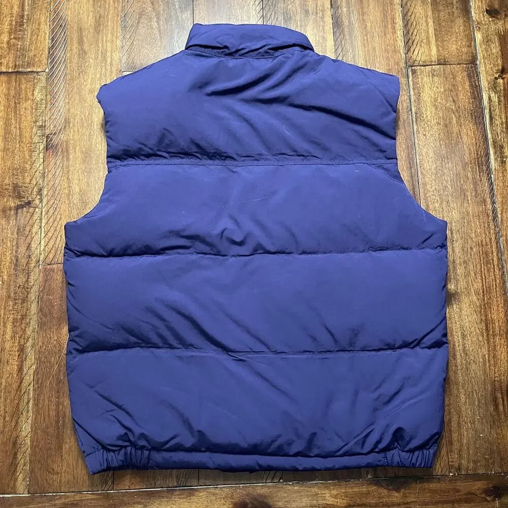The North Face Vest Mens Medium Deep Purple Goose Down Puffer Insulated Nylon